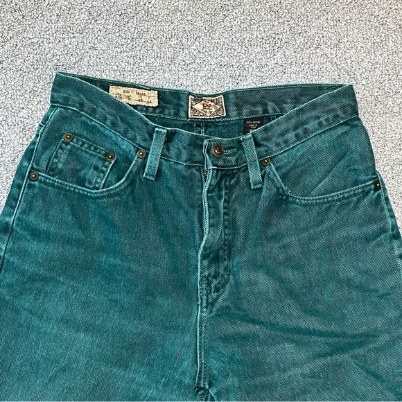 Vintage Express Tapered Fit Jeans Womens Size 9/10 Green Mom Jeans Made In USA - Picture 2 of 13